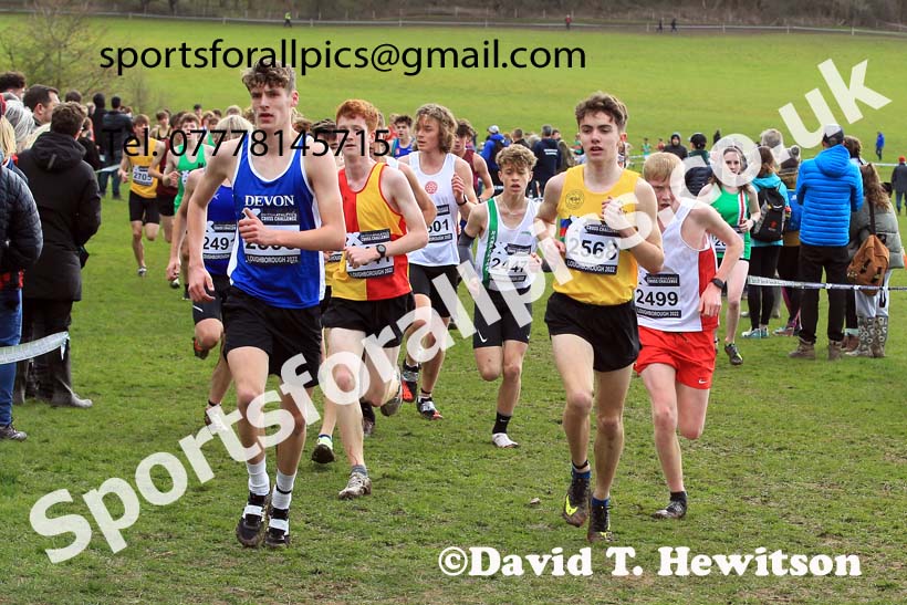Mens Under-17s 2022 CAU Inter Counties Cross Country, Prestwold Hall, Loughborough.  Photo: David T. Hewitson/Sports for All Pics